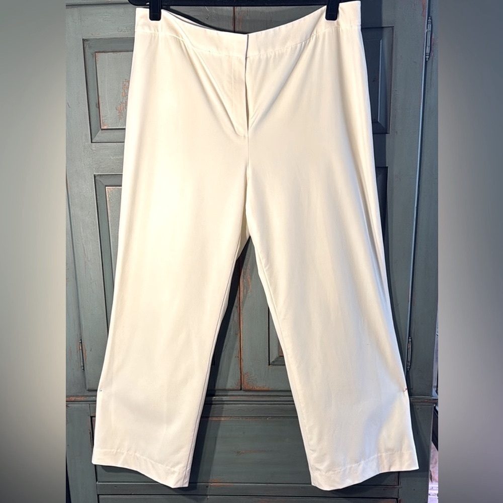 NWOT Lafayette 148 New York Cream Straight Leg Trousers stunning